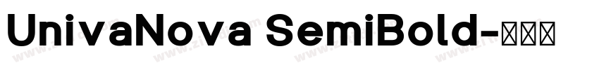 UnivaNova SemiBold字体转换